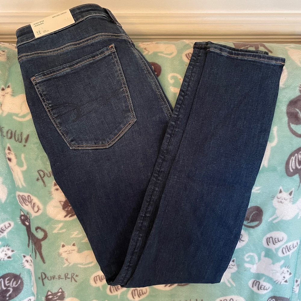 American Eagle Outfitters Women's Deep Blue Skinny Jeans